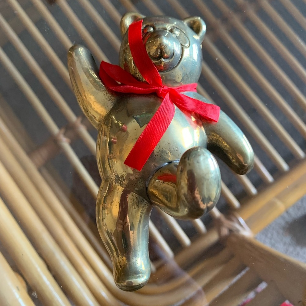 Vintage Brass Dancing Bear Wall Hook